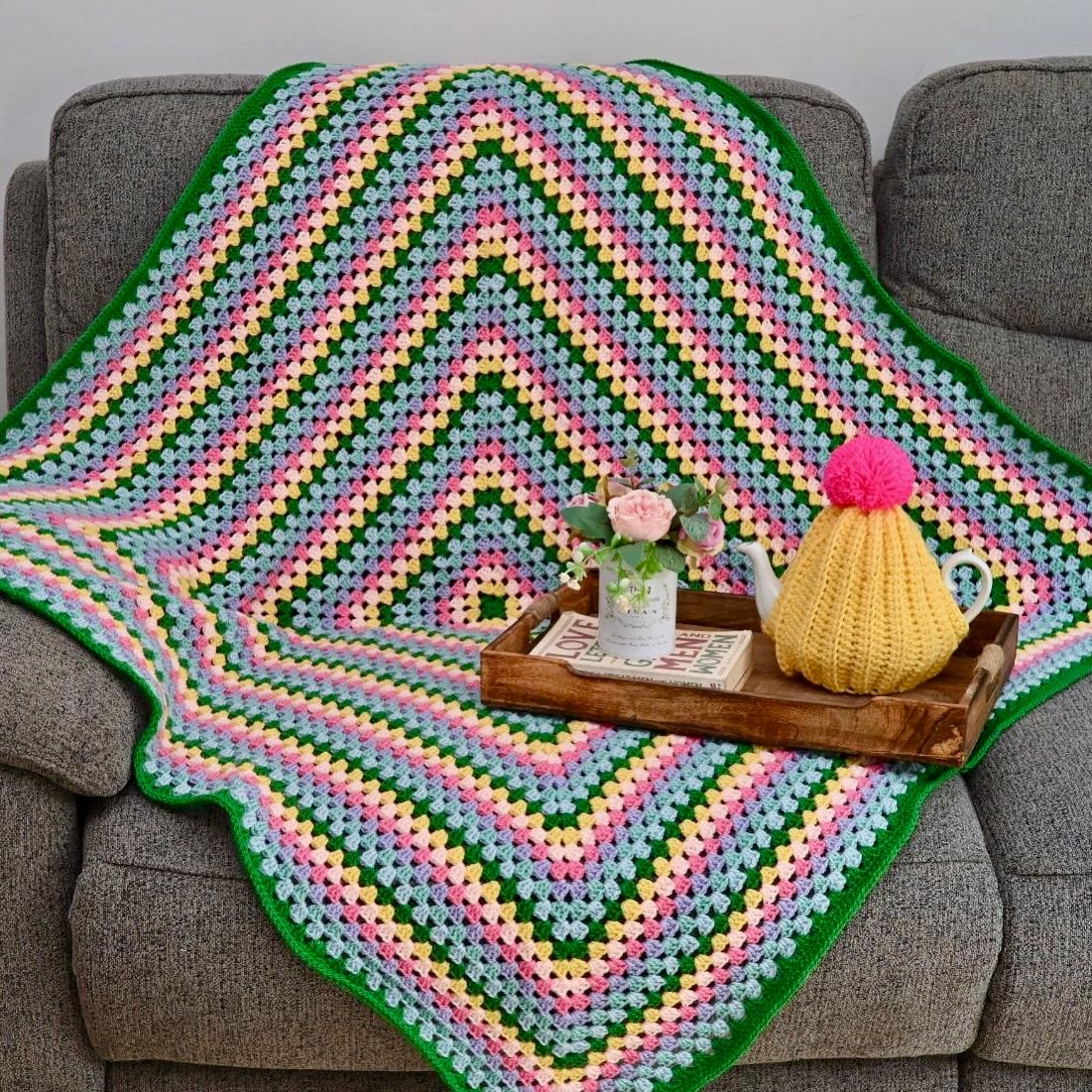 My Bealtaine blanket is now on the site! 🌸
Celebrating one of my favourite Celtic festivals, this blanket is bursting with colour, reflecting growth and nature. 🌼
I have only made one of these. 🧶
Pictured with my Buí tea cosy. 🫖
#veganowned #crochet #handmadeinireland #madewithlove #cosy #cosyblanket #cosycrochet #smallirishbusiness #buyirish #bealtaine