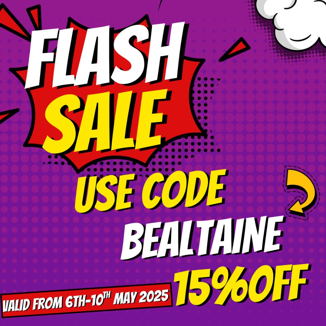 Flash sale! 𝟭𝟱% 𝗼𝗳𝗳 𝗲𝘃𝗲𝗿𝘆𝘁𝗵𝗶𝗻𝗴.
To celebrate my 𝗦𝗽𝗼𝗼𝗸𝘆 𝗪𝗶𝘁𝗰𝗵 𝗝𝗼𝘂𝗿𝗻𝗮𝗹 turning 2, I’m having a flash sale with 15% off everything.
Use the code 𝗕𝗲𝗮𝗹𝘁𝗮𝗶𝗻𝗲 at the checkout and grab yourself a bargain. Valid until Saturday the 10th of May.
#irishcrafts #irishcrochet #buyirish #madeinireland