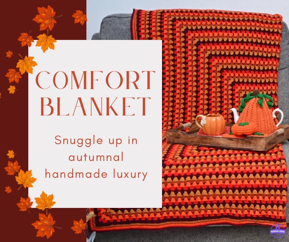 Snuggle up in my handmade Samhain blanket 🎃

Rich autumnal shades depict a sense of Samhain bonfires, magic, folklore and of course beautiful crunchy leaves. 🍂

It is ready to ship! 

#handmade #cosyseason #buyirish #autumnmagic