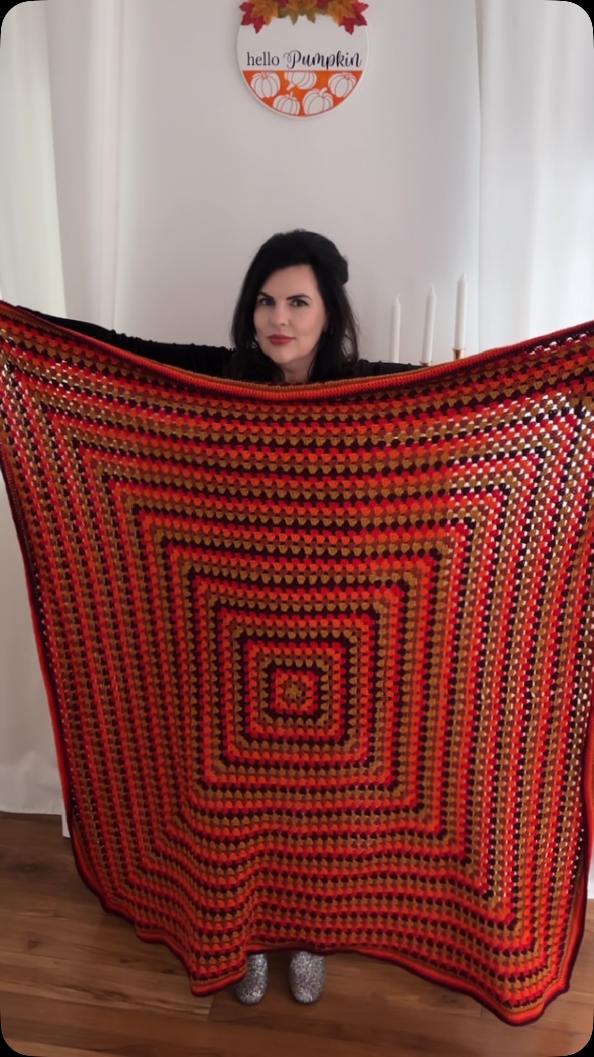My Samhain blanket is huge!
Celebrate the best season snuggled up in this cosy handmade blanket.
#irishcrafts #irishdesign #handmade #samhain