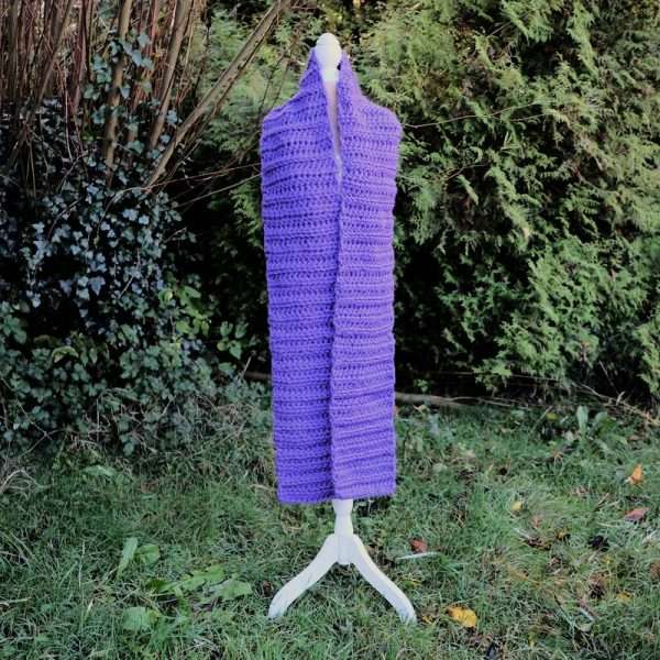 Purple Chunky Scarf  - Irish Crafts - Image 2